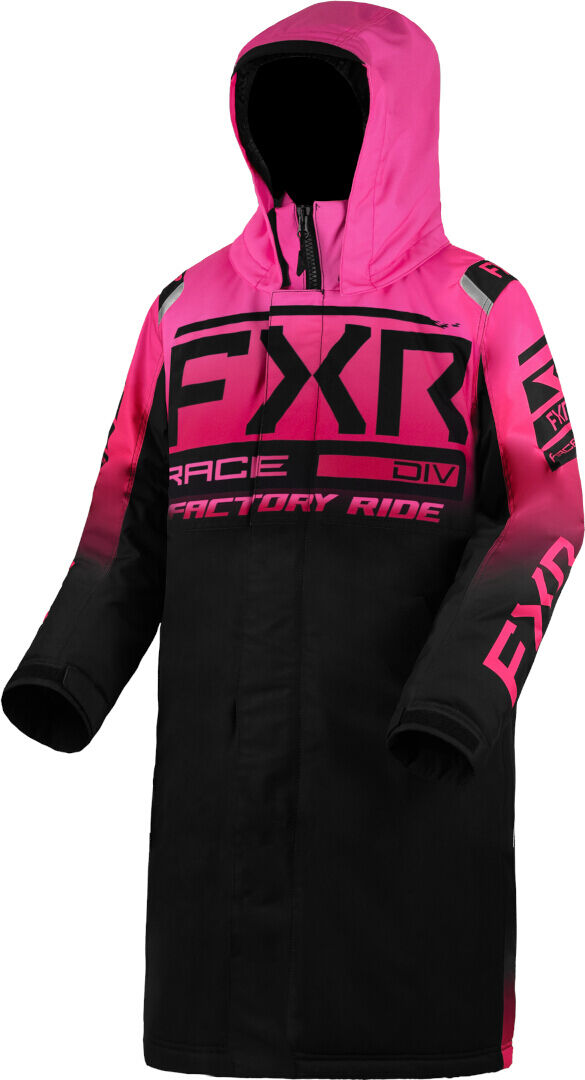 FXR Warm-Up 2023 Cappotto da motoslitta giovanile Nero Rosa XS