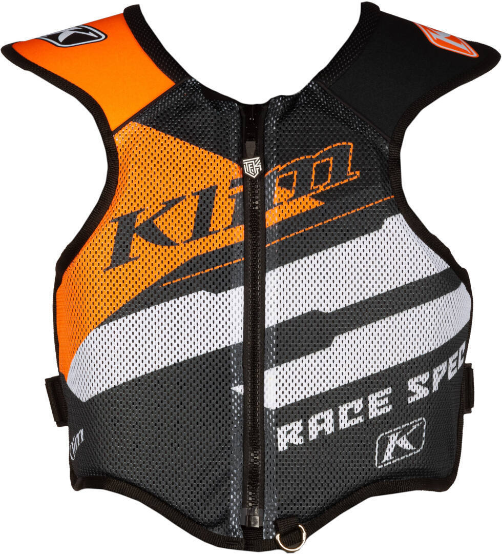 Klim Tek Race Spec Gilet di protezione per motoslitta Nero Arancione XL