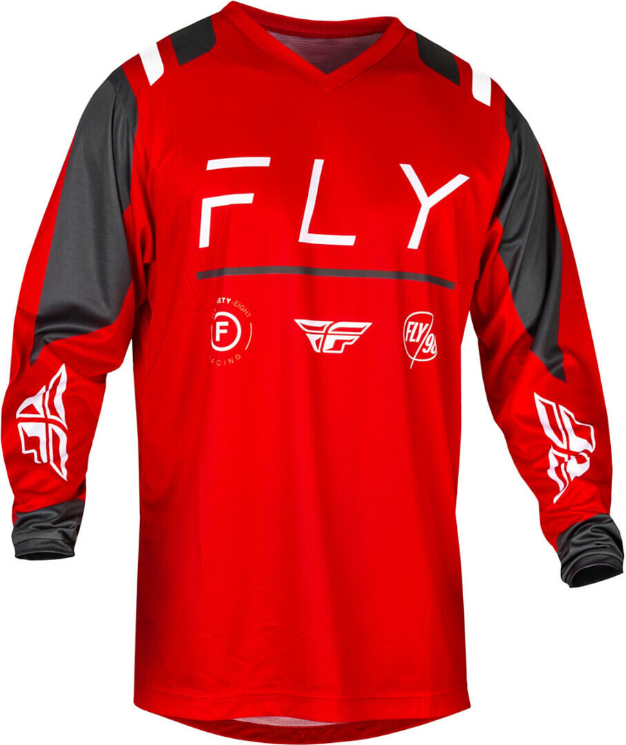 FLY Racing F-16 2024 Maglia Motocross Grigio Rosso 2XL