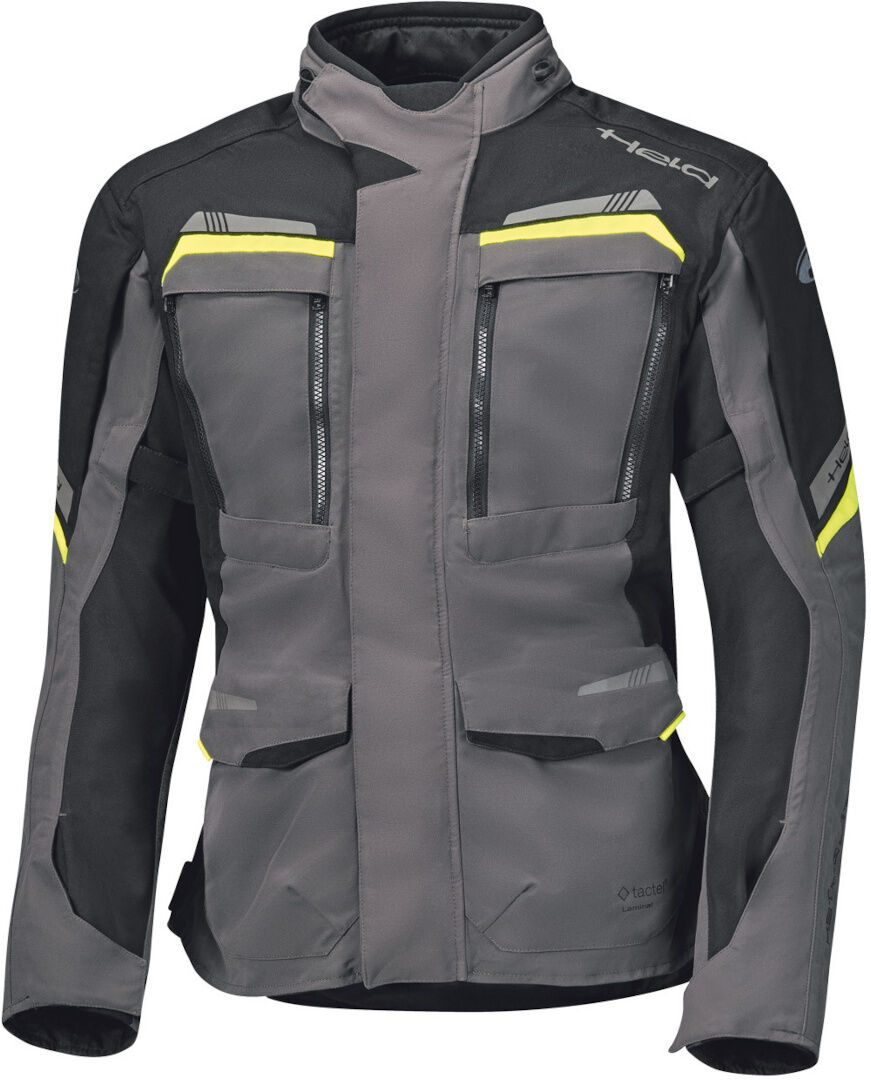 Held Lonborg Top Giacca in tessuto Motocycle Nero Grigio Giallo S