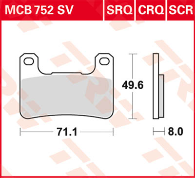 trw lucas racing gomma mcb752crq