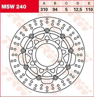 trw lucas disco freno  msw240, galleggiante