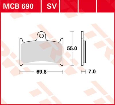 TRW Lucas Rivestimento sinterizzato MCB690SV