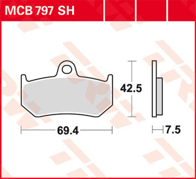 TRW Lucas Sintered rivestimento MCB797SH