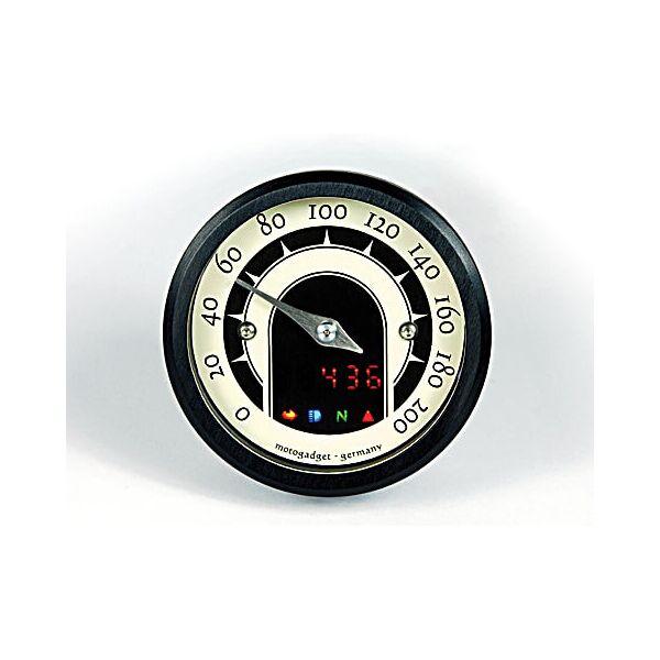 motogadget speedometer motoscopio piccolo speedster, nero nero