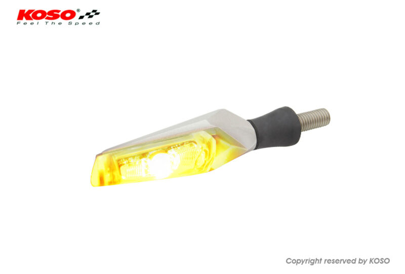 KOSO LED Mars lampeggiante argento/universale traslucido venduto singolarmente