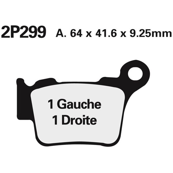 nissin pastiglie freno stradale / metallo sinterizzato off-road - 2p-299st