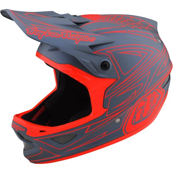 lee d3 fiberlite spiderstripe casco da discesa grigio argento m