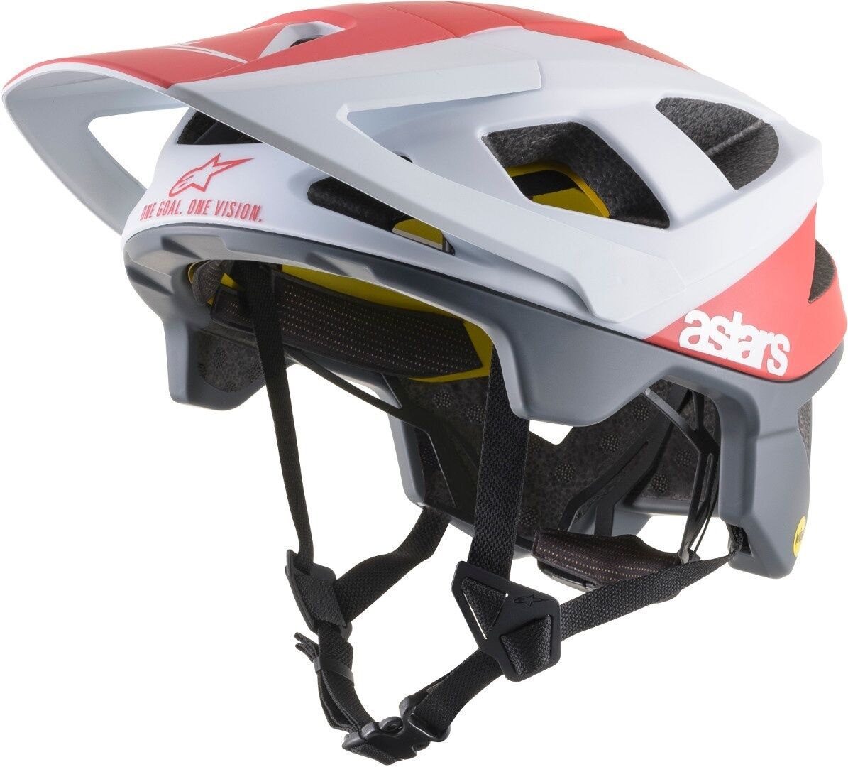 alpinestars vector tech polar mips casco da bicicletta bianco rosso s
