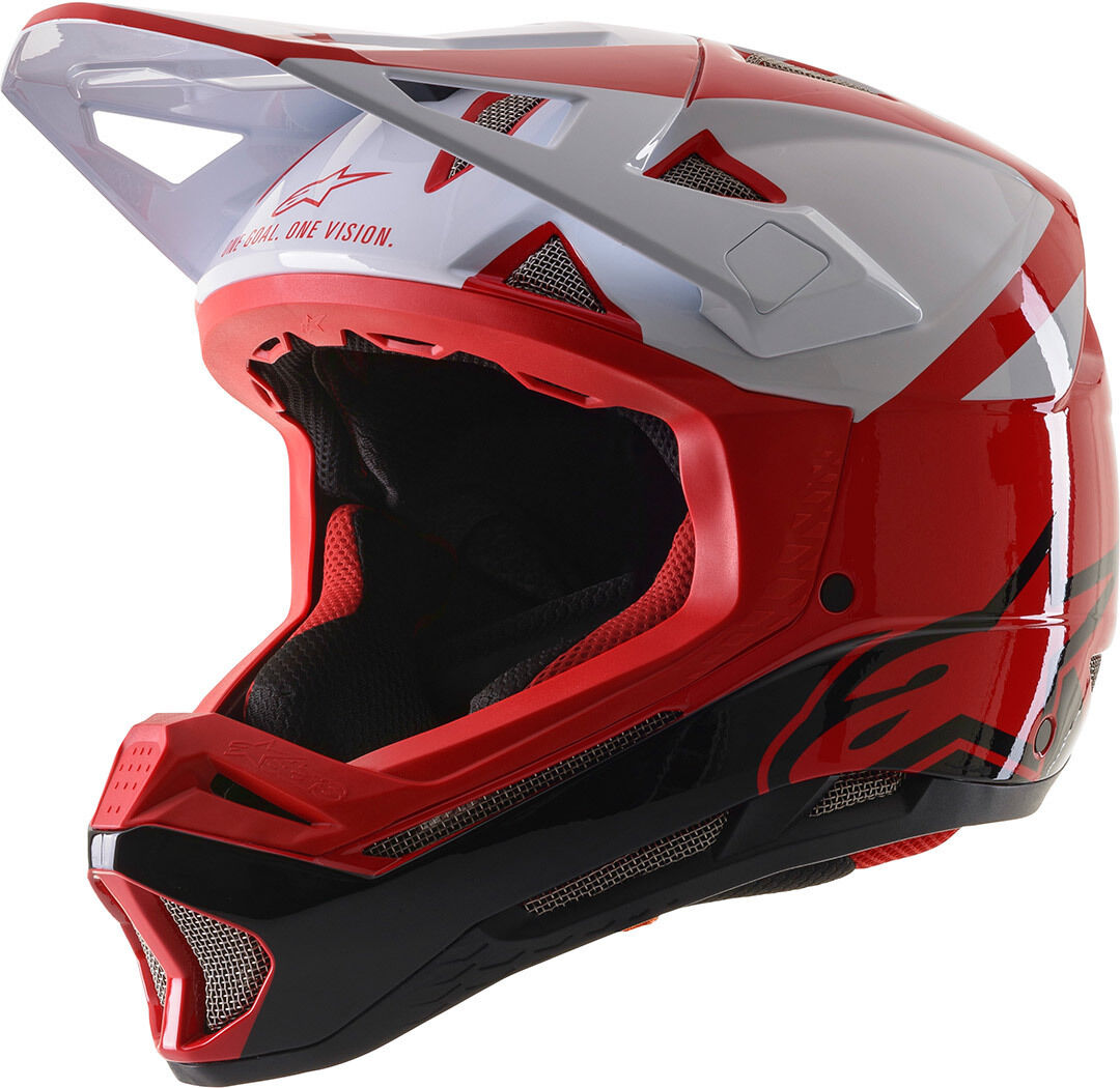 Alpinestars Missile Pro Cosmos Casco da discesa Bianco Rosso XS