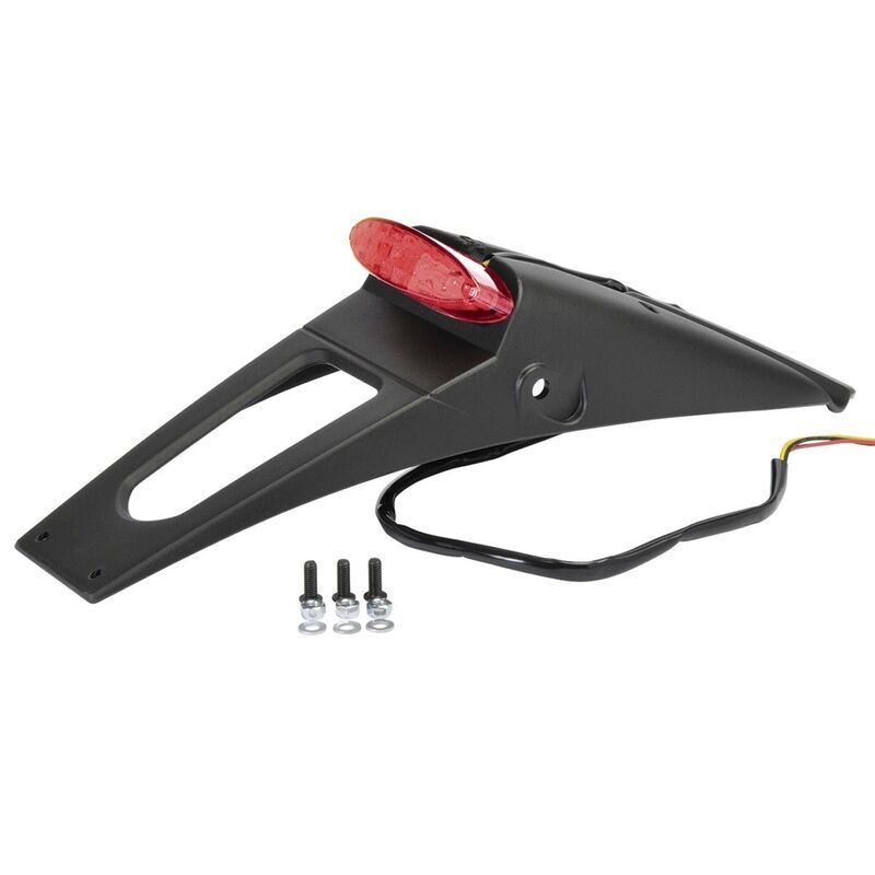POLISPORT RSP LED 2.0 Prolunga parafango posteriore nera con illuminazione Fire + Plate