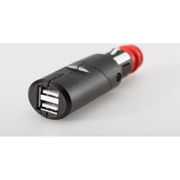 sw-motech doppia porta di alimentazione usb con spina universale - per presa accendisigari 12v din / sigaretta. 2x2100 ma.