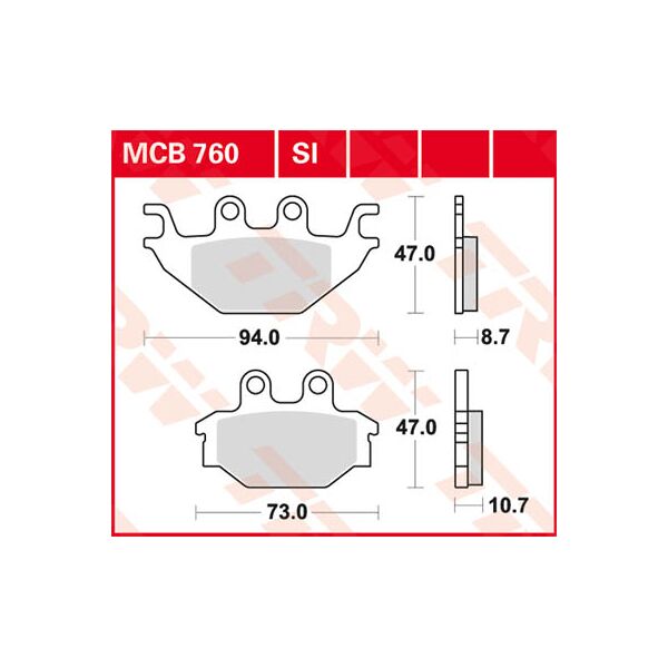 trw lucas freno pad mcb760