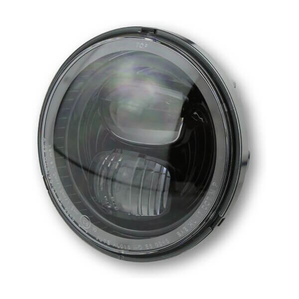 highsider led ingresso headlight type 7 con anello di luce di parcheggio, rotondo, nero, 5 3/4 pollici nero