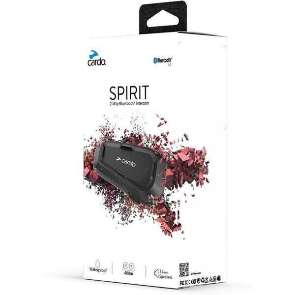 cardo spirit sistema di comunicazione single pack nero unica taglia