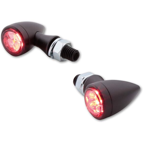 shin yo sixteen bullet led posteriore, luce freno, indicatore di direzione nero 31 mm