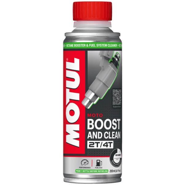 motul boost and clean moto, additivo carburante, 200ml  0-5l