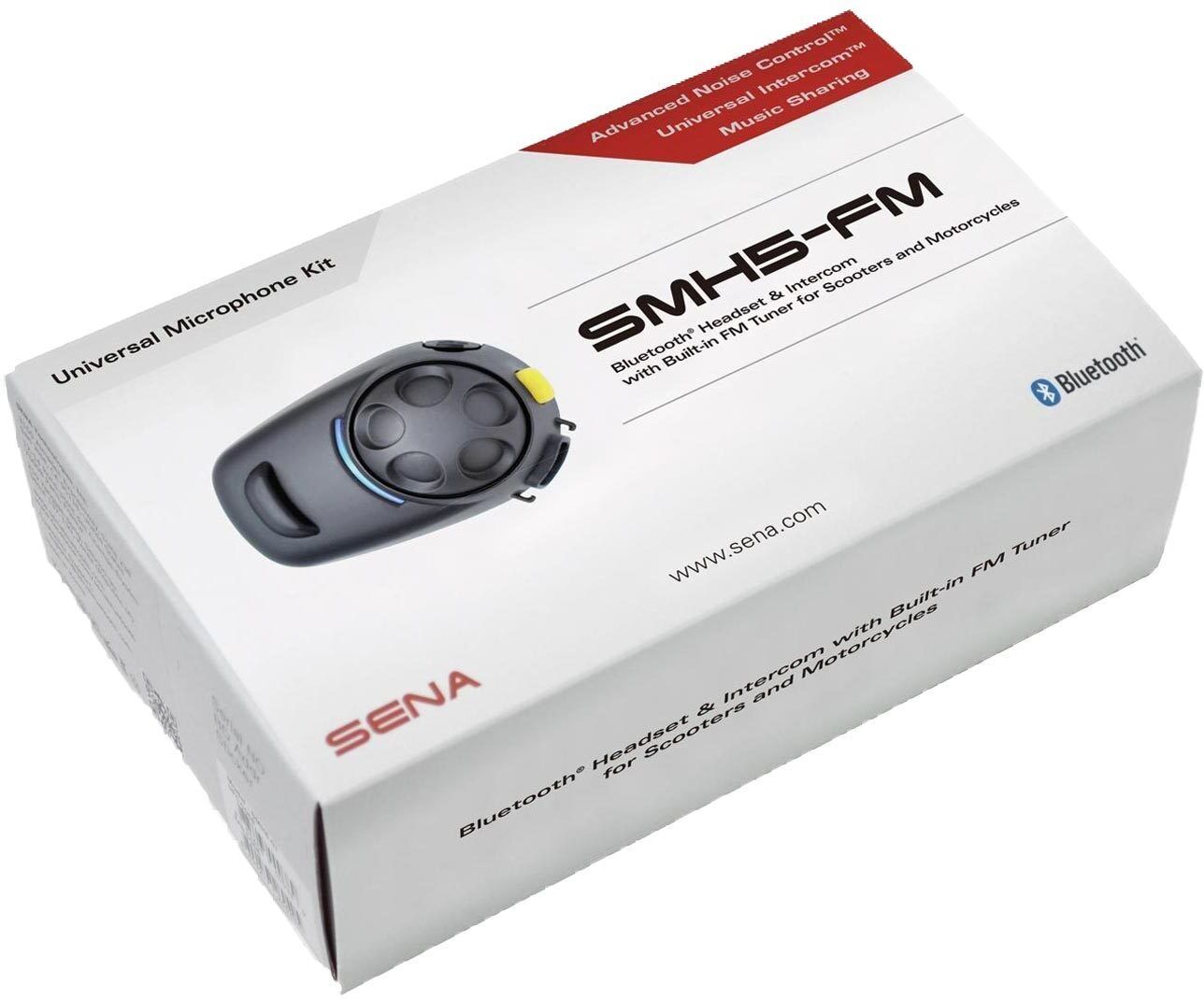 sena smh5-fm singolo pacchetto di sistema di comunicazione bluetooth nero unica taglia