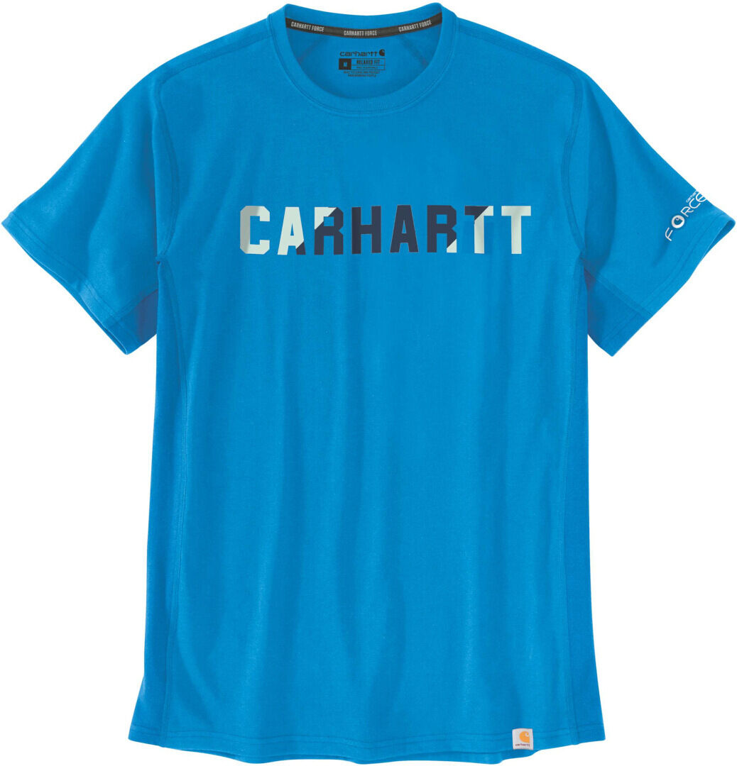 carhartt force flex block logo maglietta blu s