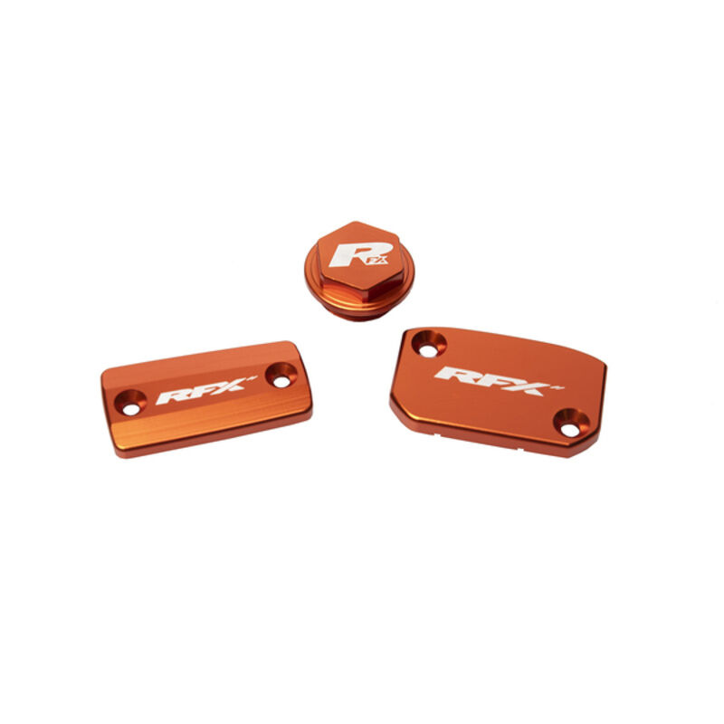 rfx set tappi carburante pro (orange) - ktm sx/sxf (freno brembo e frizione magura)