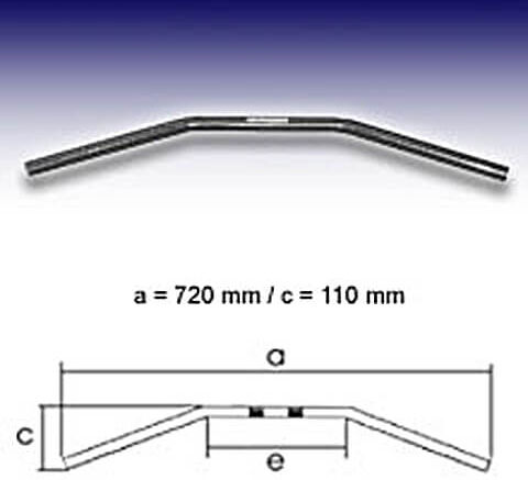 fehling drag bar 1 pollice piccolo, mk, nero nero