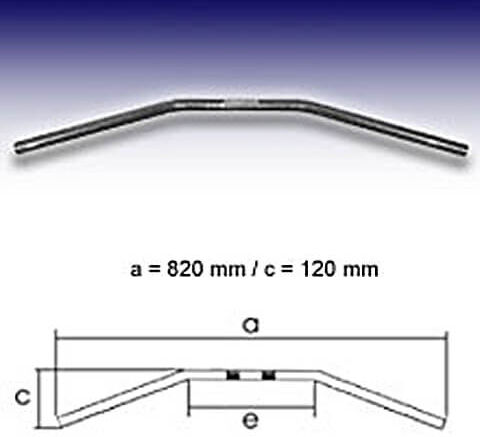 fehling drag bar 1 pollice medio, mk, nero nero