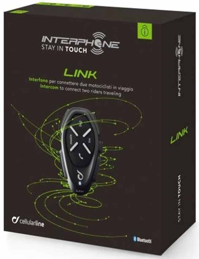 Interphone Link Sistema di comunicazione Bluetooth Nero unica taglia