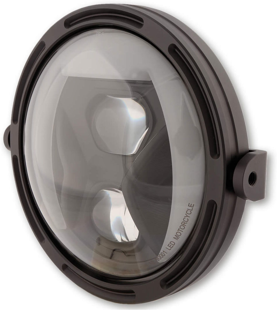 HIGHSIDER 7 pollici LED faro principale FRAME-R1 tipo 8, montaggio nero e laterale Nero