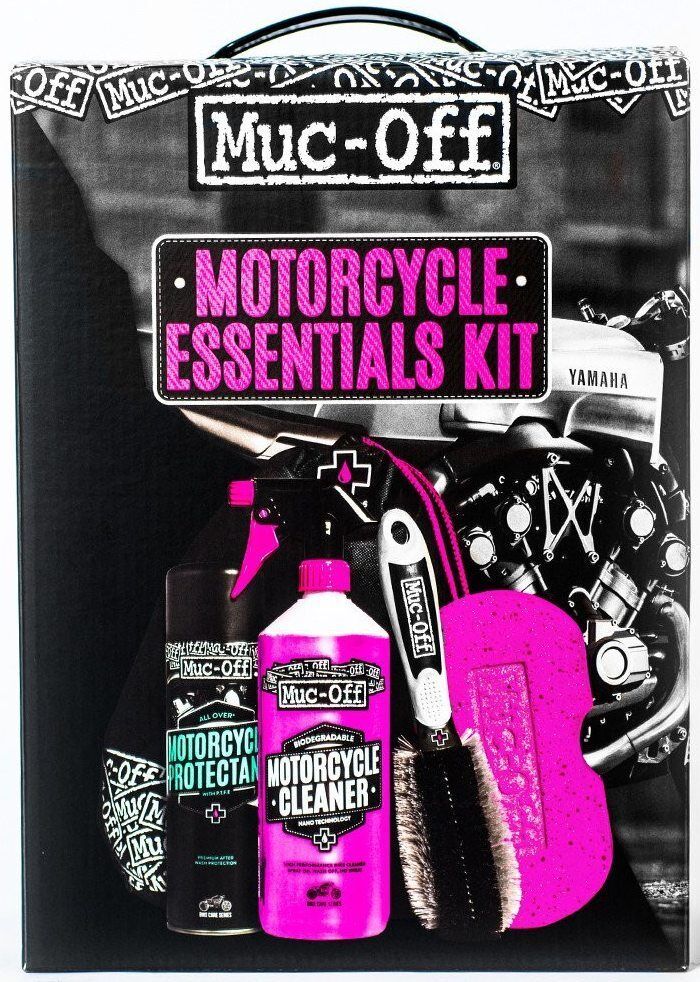 muc-off motorcycle care essentials scatola di pulizia