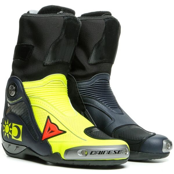 dainese axial d1 replica valentino stivali moto blu giallo 43