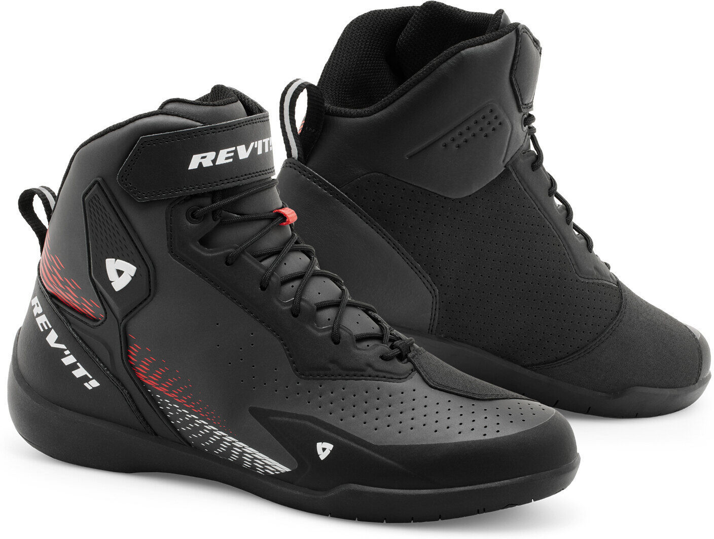 revit g-force 2 neon scarpe da moto nero rosso 42