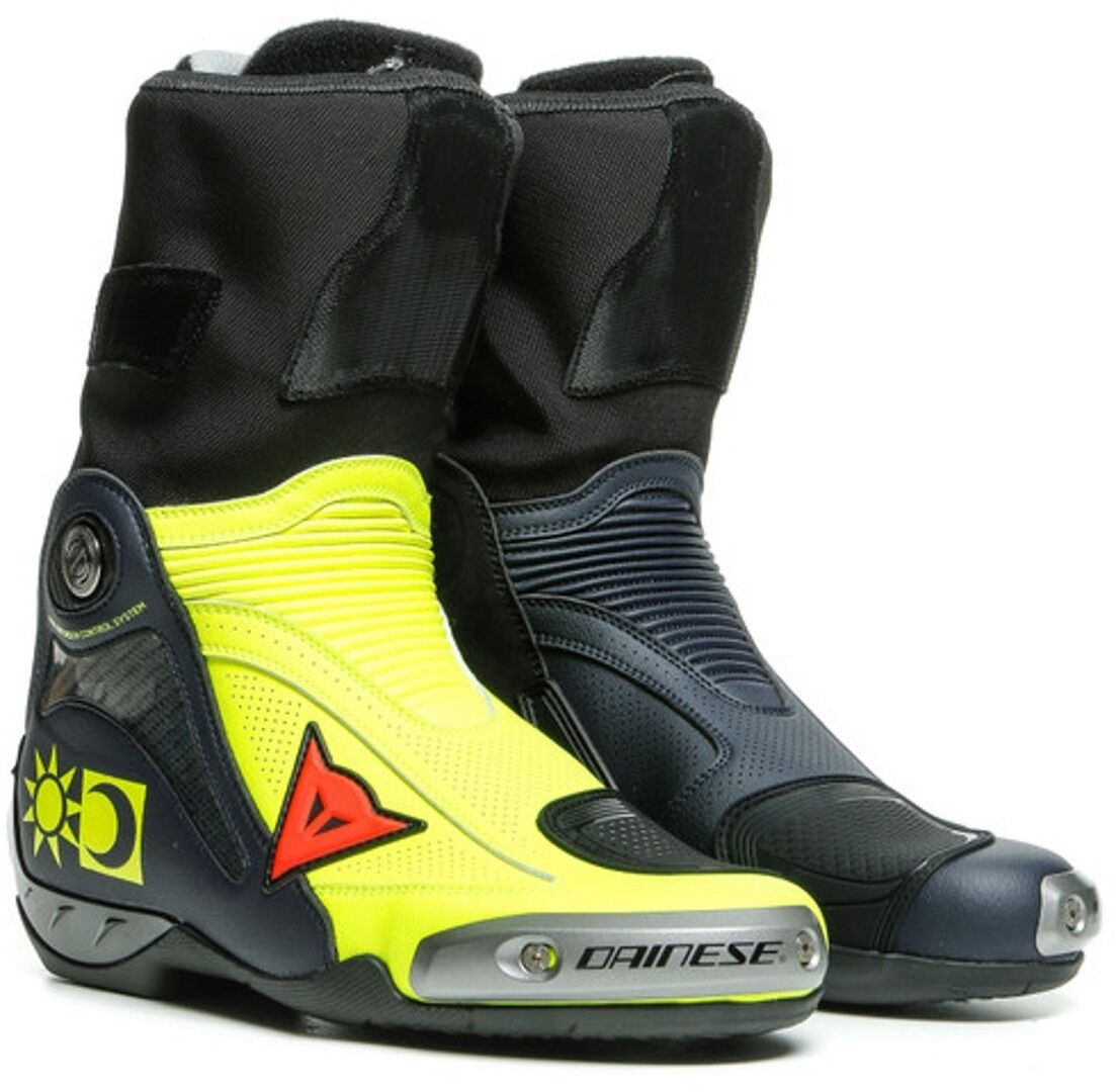 Dainese Axial D1 Replica Valentino Stivali moto Blu Giallo 44