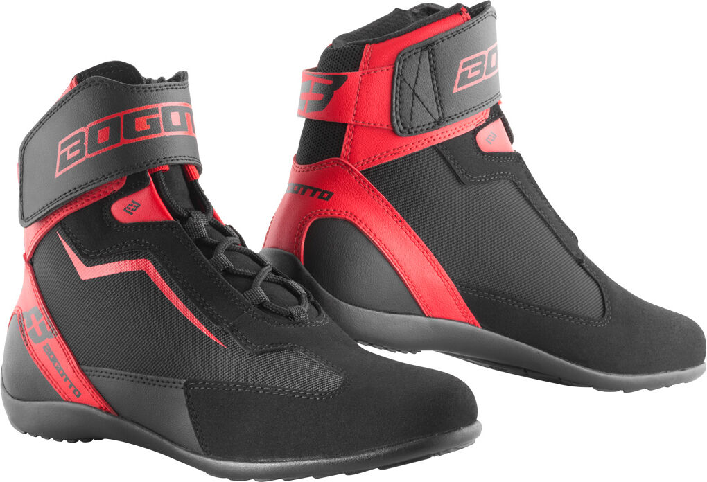 Bogotto Mix Disctrict Scarpe da moto Nero Rosso 43