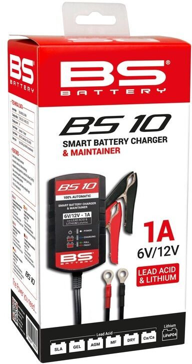 BS Battery BS10 6V/12V 1A Caricabatterie Intelligente  260 mm