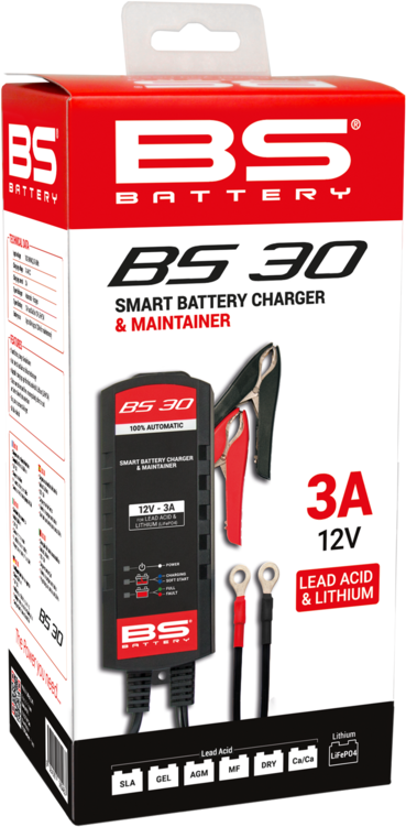 BS Battery Caricabatterie intelligente BS30 - 12V 3A