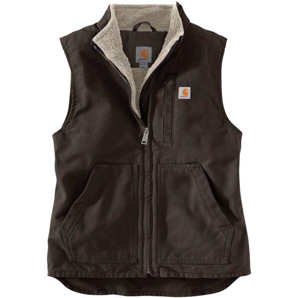 carhartt sherpa lined mock neck gilet donna marrone m