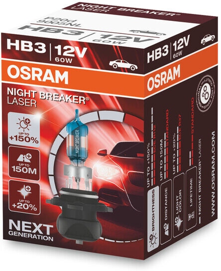 OSRAM Lampadina Laser Night Breaker HB3 12V/60W - X1