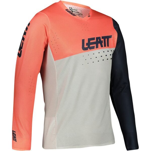 leatt mtb gravity 4.0 maglia da bicicletta per bambini bianco arancione m