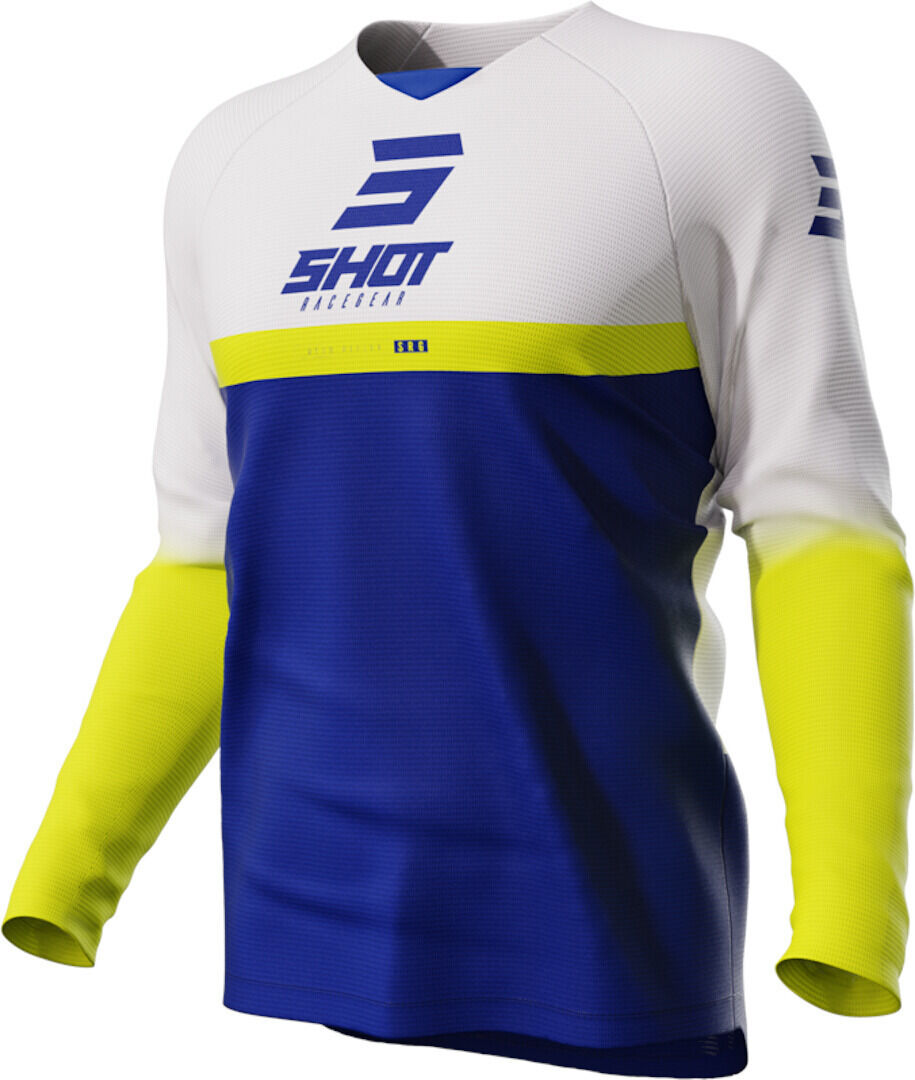 Shot Draw Reflex Maglia Motocross Bambino Bianco Blu 4 - 5