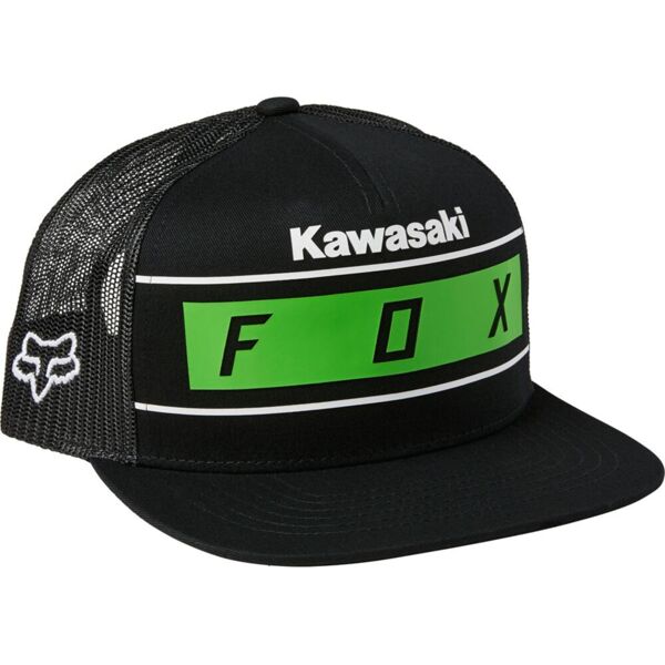 fox kawi stripes snapback berretto nero verde unica taglia