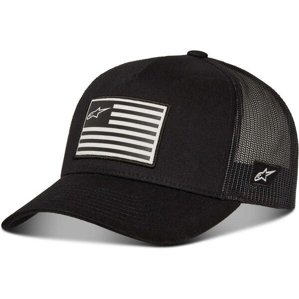 alpinestars flag snapback berretto nero unica taglia