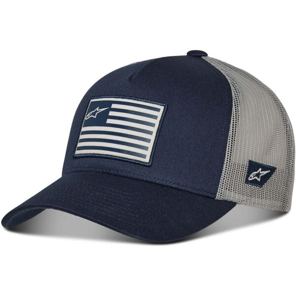 alpinestars flag snapback berretto grigio blu unica taglia