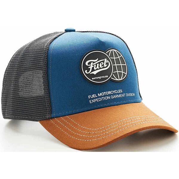 fuel logo trucker berretto blu unica taglia