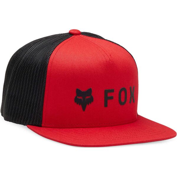 fox absolute mesh tappo snapback nero rosso unica taglia