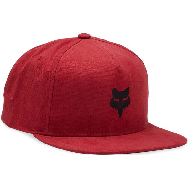 fox head tappo snapback rosso unica taglia