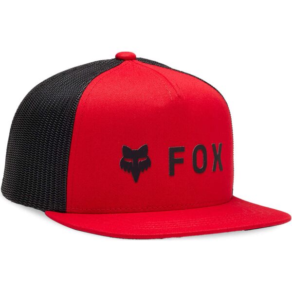 fox absolute mesh cappellino snapback gioventù nero rosso unica taglia