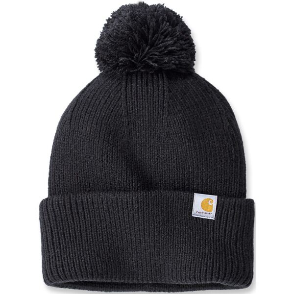 carhartt knit pom-pom cuffed beanie nero unica taglia