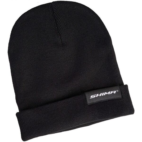 shima label beanie nero unica taglia