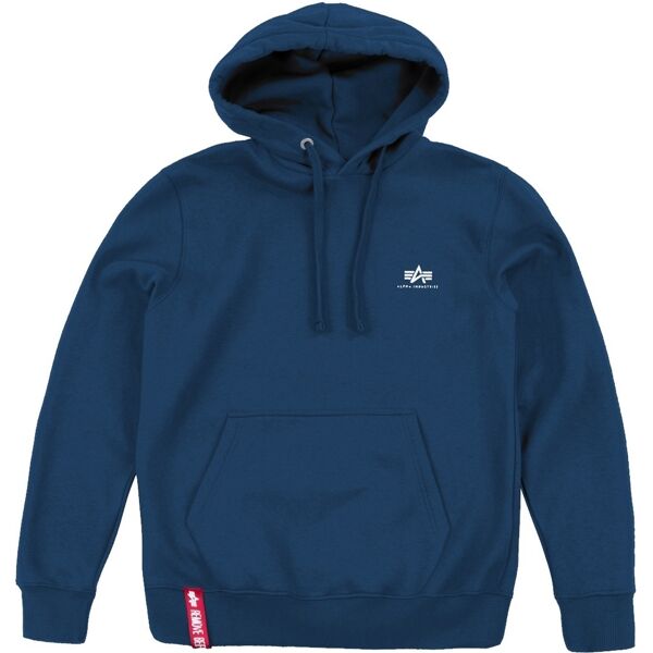 alpha basic small logo felpa blu l