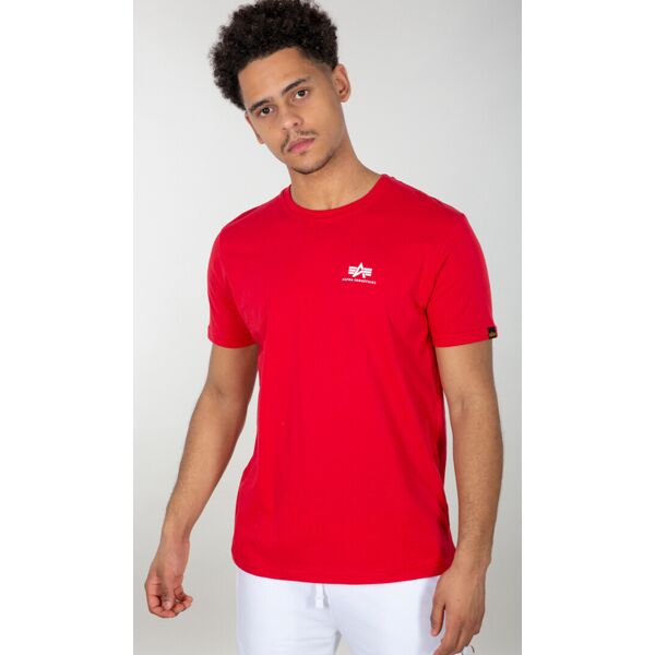 alpha backprint maglietta bianco rosso m